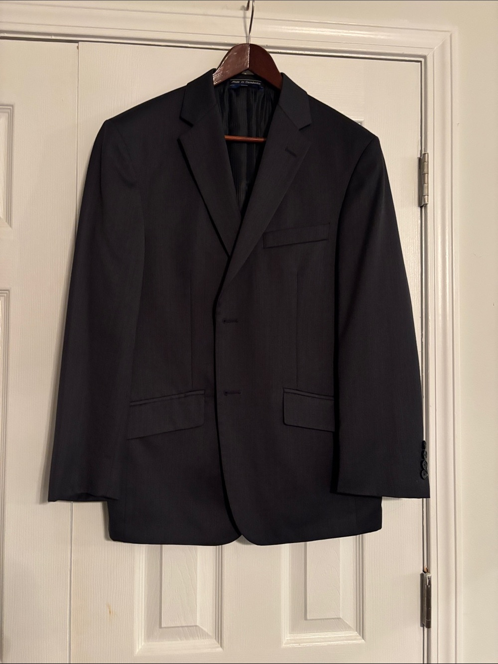Madison Charcoal Two-Button Men's Suit Jacket